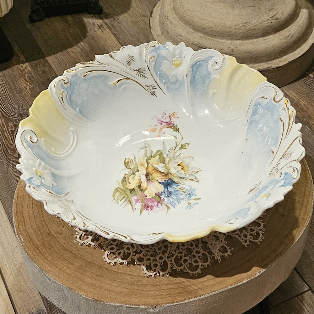 RS Prussia Daisy Floral Bowl; Unmarked